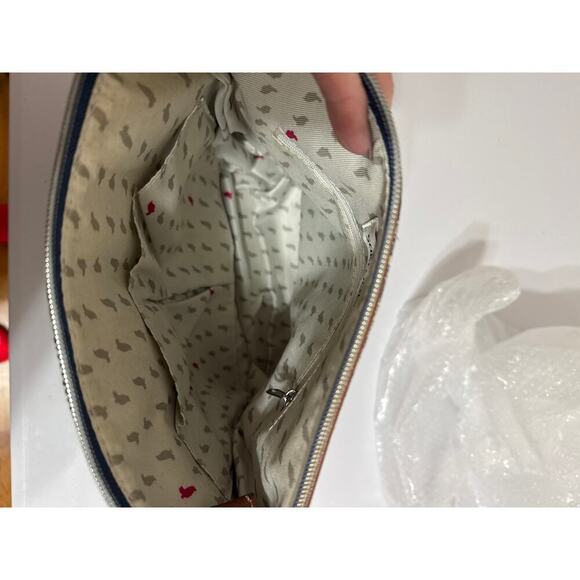 Sakroots Artist Circle Navy Floral Shoulder Cross Body Purse Charm Blue White - Picture 8 of 8